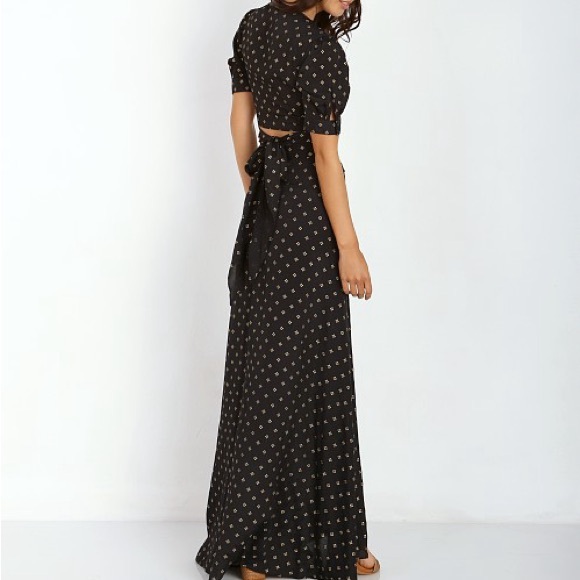 Flynn Skye | That’s A Wrap Metallic Crop Top & Wrap It Up Maxi Skirt | XS - Picture 2 of 5